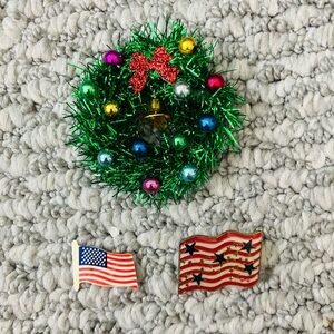 Festive pins